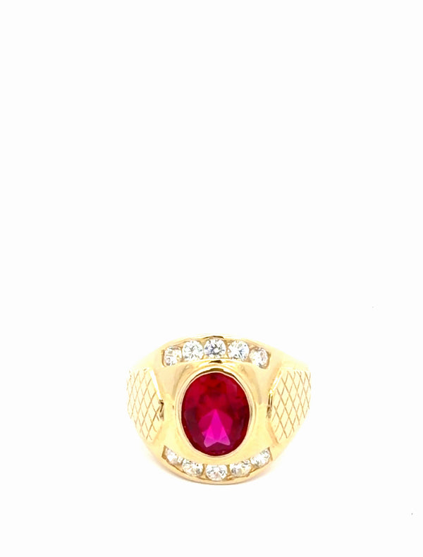 14K Yellow Gold Fancy Ring Size 10 1/2