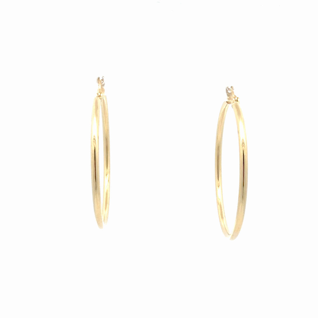 10K Yellow Gold Hoop Earrings 2.4GR