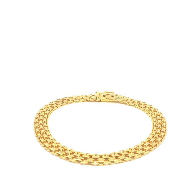 14K Yellow Gold Bismarck Bracelet Size 8