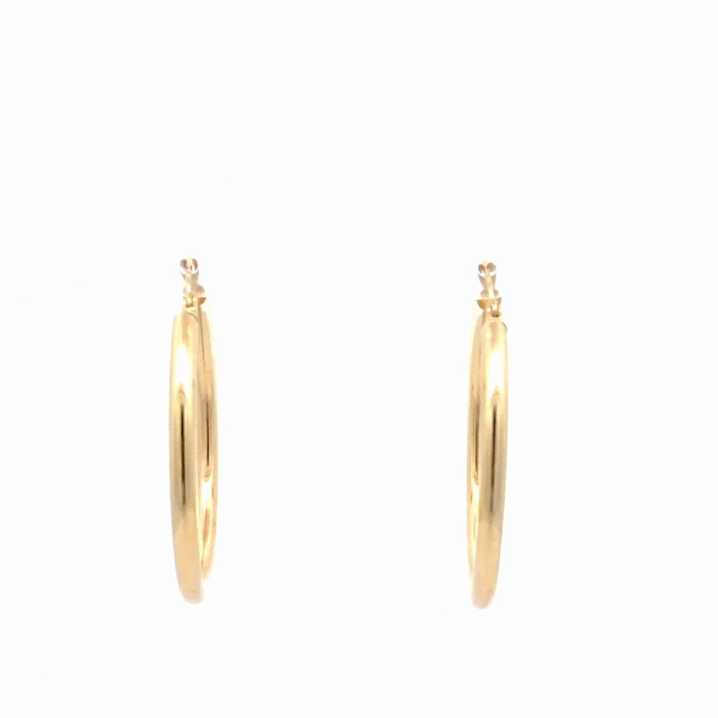 10K Yellow Gold Hoop Earrings 2.8GR