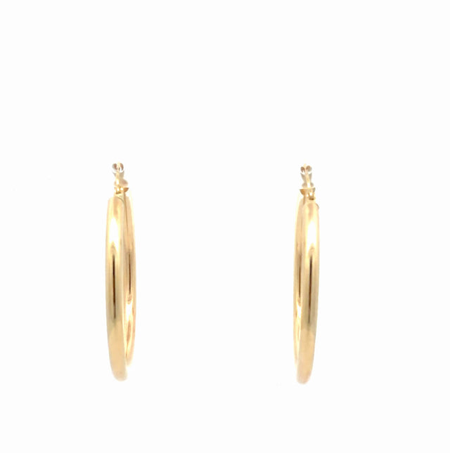 10K Yellow Gold Hoop Earrings 2.8GR