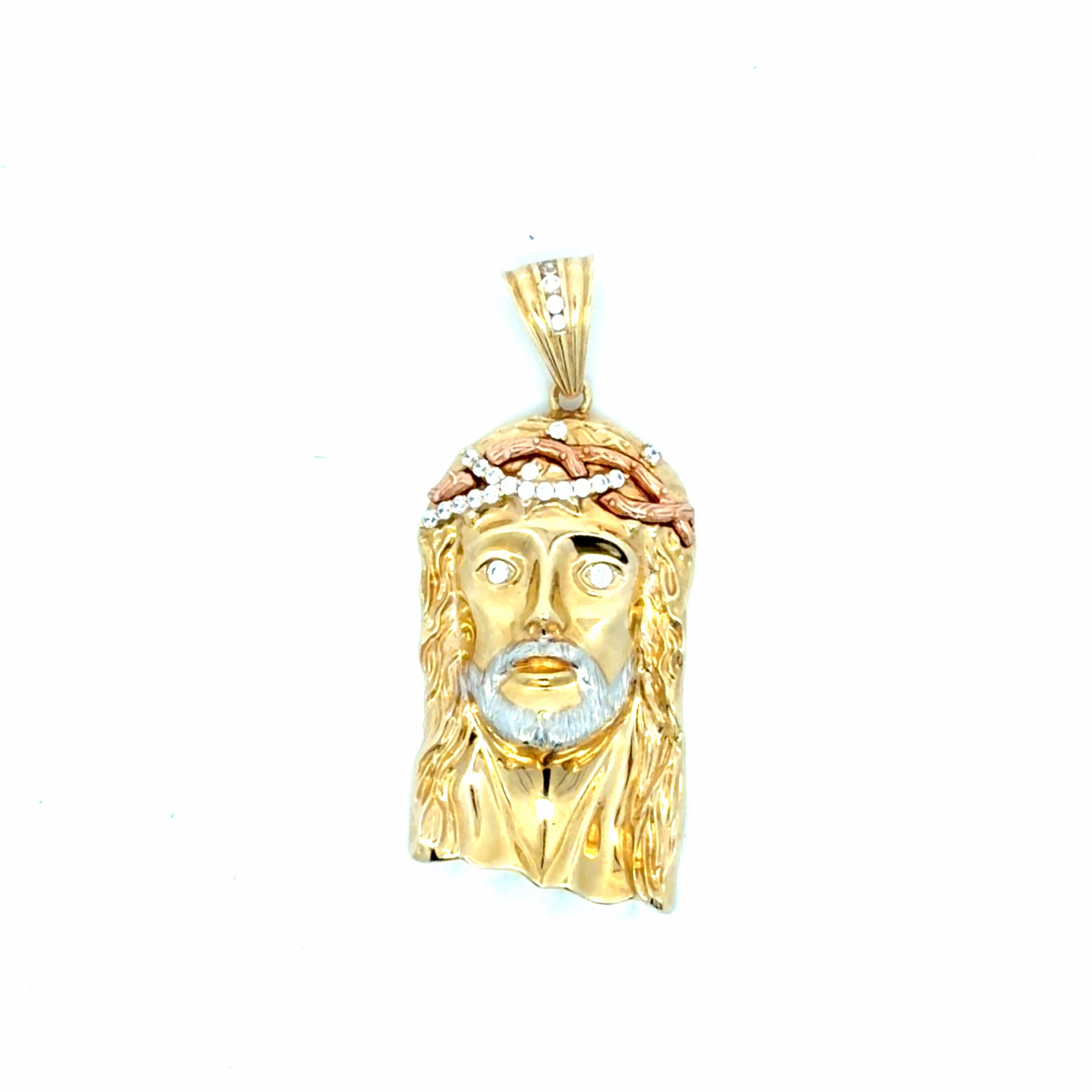 14k Yellow Gold Jesus Pendant  Weight 13.2 GR