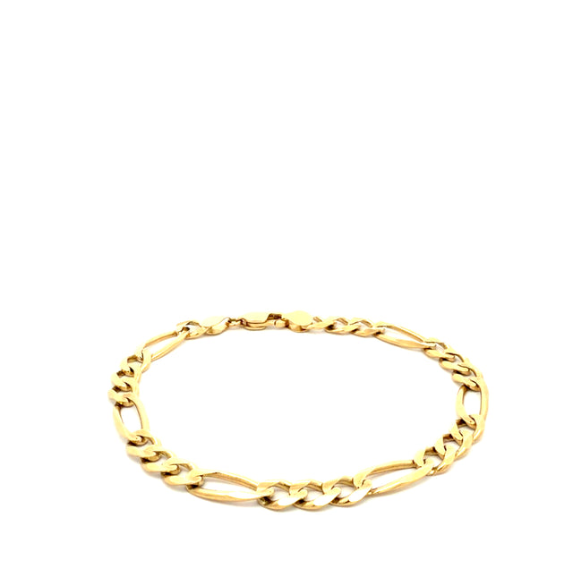 14k Yellow Gold Figaro Bracelet  Size 8 1/2
