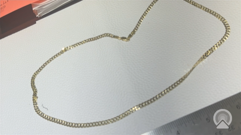 10K Yellow Gold Curb Link Chain Size 22'' Weight 9.7GR